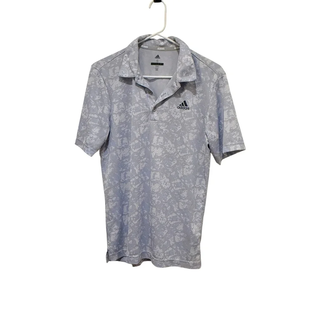 Adidas Men Golf Polo Shirt Cobblestone Gray PGA Collin Morikawa Small S